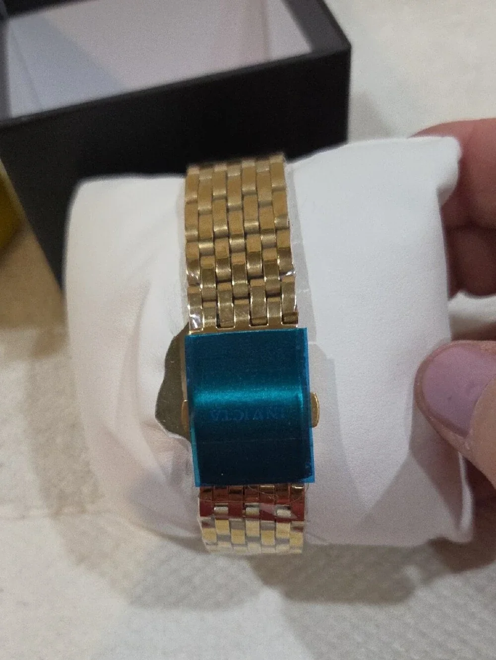 Invicta Gold-Tone Rectangular Men's Bracelet Watch with Roman Dial